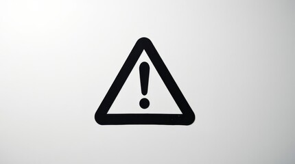Poster - Warning sign displaying exclamation mark inside of triangle alerting viewer to be cautious of potential danger.