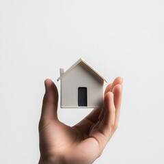 Aufkleber - Small House in Hand: Protecting Your Investment and Dreams for the Future Home Ownership.