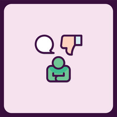 Poster - Negative Feedback Icon Design for Online Reviews and Ratings