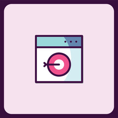Poster - Website Target Audience Icon, Marketing Strategy, Goal Achievement Illustration