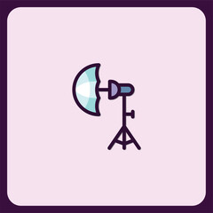 Poster - Photography Studio Lighting Equipment Icon Set