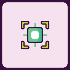 Poster - Modern Minimalist Target Focus Icon Design