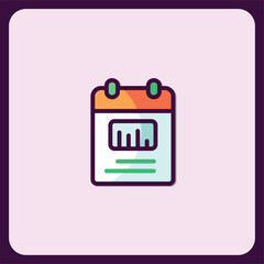 Poster - Calendar Icon with Graph Data Presentation for Business