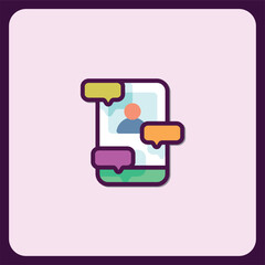 Poster - Mobile Messaging App Interface Icon Design