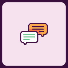 Poster - Modern Chat Bubbles Communication Icon Design