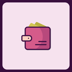 Poster - Wallet Icon Design, Flat Style, Financial Asset