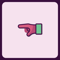 Poster - Hand pointing finger gesture icon design element