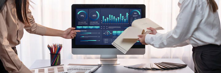 Poster - business data dashboard provide business intelligence analytic for marketing strategy planning brisk