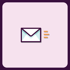 Poster - Fast Email Sending Icon, Communication Concept Illustration