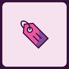 Poster - Modern Pink and Purple Tag Icon Design Element