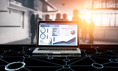 Poster - business data dashboard provide business intelligence analytic for marketing strategy planning snugl