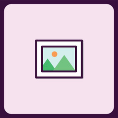 Poster - Modern Minimalist Landscape Photo Icon Design