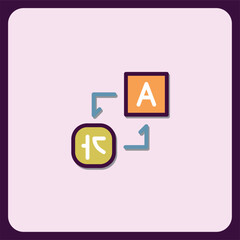 Poster - Language Translation App Icon Design, Multilingual Communication