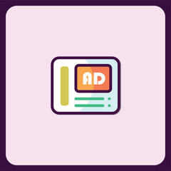Poster - Modern Advertisement Icon Design for Digital Marketing