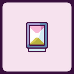 Poster - Modern Minimalist Hourglass Icon Design for Time Management Applications