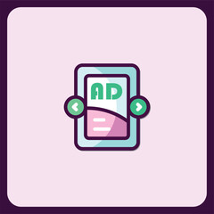 Poster - Modern App Interface Design Icon with Navigation Arrows