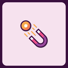 Poster - Attraction Magnet Icon Design Illustration Graphic