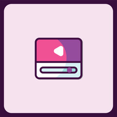 Poster - Modern Video Player Interface Icon Design