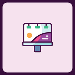 Poster - Modern Colorful Billboard Icon Design for Advertising