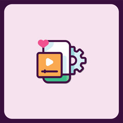 Poster - Video Player App Settings Icon Design Mobile Interface