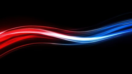 Abstract red and blue light waves, dynamic background, graphic design element