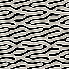 Wall Mural - vector seamless pattern. free form organic shapes. stylish smooth weaving structure. natural zigzag 