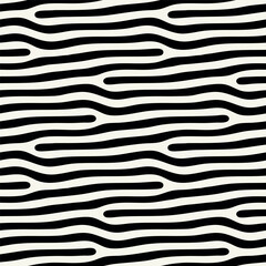 Wall Mural - vector seamless pattern. free form organic shapes. stylish smooth weaving structure. natural zigzag 