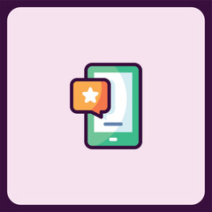 Poster - Mobile Phone App Feedback Rating Star Icon Design