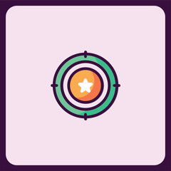 Poster - Achieve Your Goals Target Icon Illustration