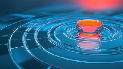 Poster - Liquid ripple effect demonstration scientific experiment visual art digital environment close-up viewpoint fluid dynamics concept