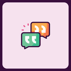 Poster - Modern Quote Icon Design for Social Media and Blogs