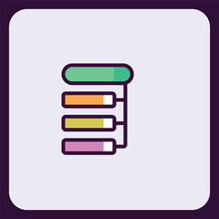 Poster - Colorful bar chart icon for data visualization and presentations