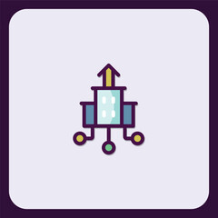 Poster - Digital structure icon symbolizing network growth and successful business
