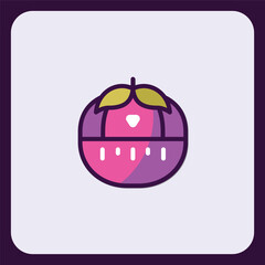 Poster - Stylized fruit graphic depiction with vibrant color combinations and modern touch