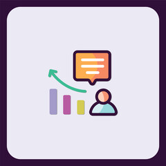 Poster - Illustration showcasing business analytics and communication for strategic growth