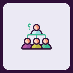 Poster - Hierarchical Structure of Team Organization with Doubtful Leadership Icon
