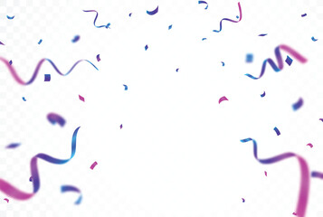 Wall Mural - colorful confetti celebrations design isolated on transparent background