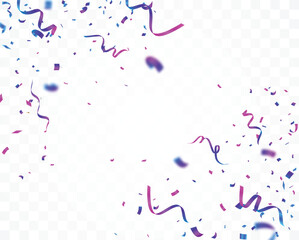 Wall Mural - colorful confetti celebrations design isolated on transparent background
