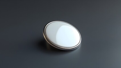 Poster - Minimalist Orb on a Dark Canvas: An elegant, glossy orb rests on a sleek, dark surface, reflecting subtle highlights. Capturing the essence of minimalism and contemporary design.