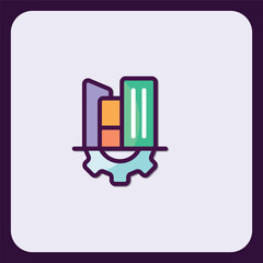 Poster - Depiction of a configuration management icon with gear, setting, system