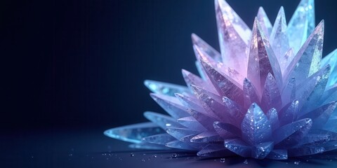 Poster - Crystal Shards in Vibrant Colors Against a Dark Background
