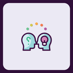 Poster - Creative collaboration conceptual icon featuring problem solving and ideas