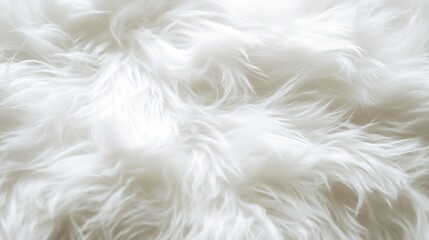 Aufkleber - Soft and Fluffy White Fur Texture Perfect for Cozy and Luxury Themed Designs and Home Decor : Generative AI