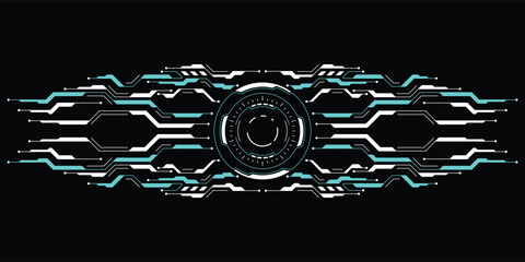 Aufkleber - Sci-fi futuristic hud dashboard display virtual reality technology screen. User Interface set. Statistics, Data information infographic. Vector graphic