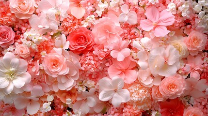 Aufkleber - Vibrant Floral Arrangement Featuring Soft Pink and White Blooms in Full Bloom : Generative AI