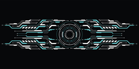 Aufkleber - Sci-fi futuristic hud dashboard display virtual reality technology screen. User Interface set. Statistics, Data information infographic. Vector graphic