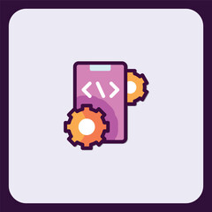 Poster - Mobile App Development: Coding and Customization Icon