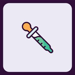 Poster - Vibrant Pipette Icon: Medical, Science, and Lab Tool Illustration