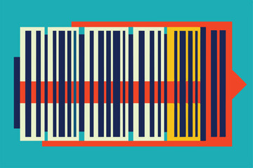 Poster - This artwork showcases an arrangement of vibrant colors and dynamic lines, creating an engaging visual impact, Payment barcodes