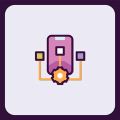 Poster - Mobile App Development Process Integration System Icon